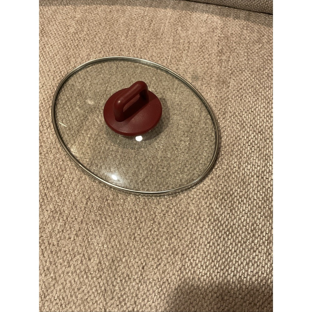 Bella Sensio Yde-1121 Triple Slow Cooker Crock Pot Replacement Lid Red Knob Oval